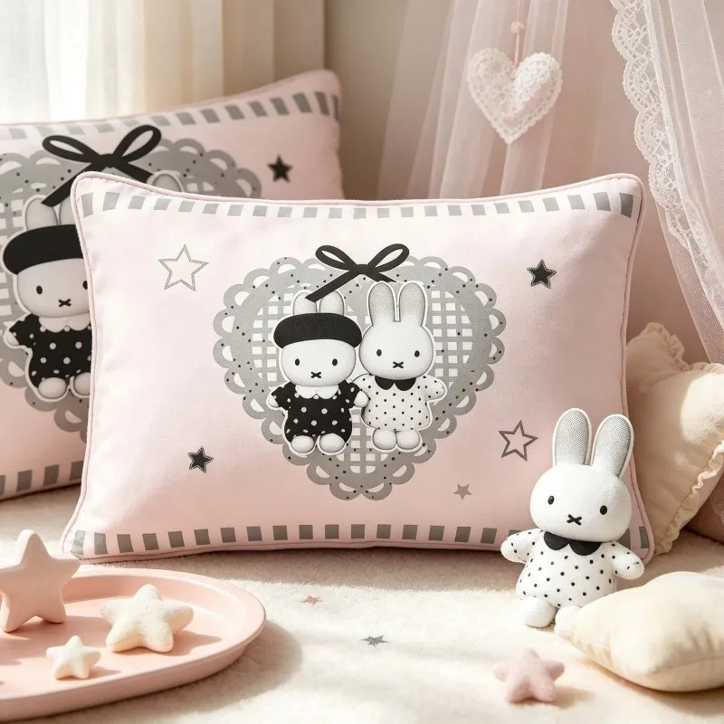 Cartoon Kawaii Long-shaped Pillow Thick Fabric Couch Cushion Soft and Skin-friendly Comfortable Exquisitely Crafted Gift Miffy