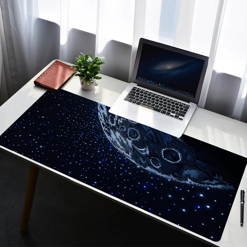 Mouse Pad PC Non Slip Rubber Black Mousepad Laptop Gamer Cabinet Keyboard Pad Office Computer Gaming Space Galaxy Desk Mouse Mat