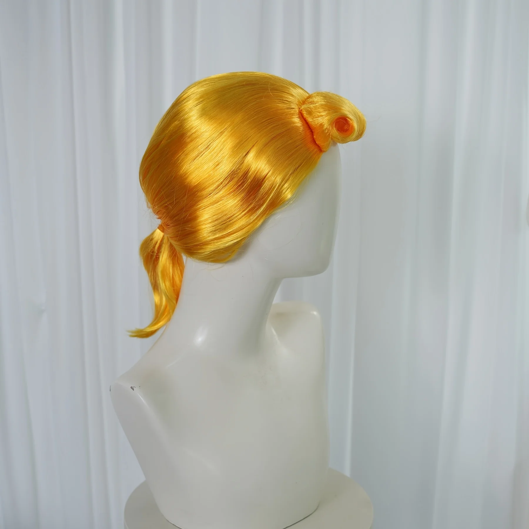 الاصطناعية بو اللمحة شعر مستعار مع الانفجارات الدانتيل الذهبي الباروكات 19th القرن أسلاك التوصيل المصنوعة البكر قصيرة تجعيد شعر مستعار