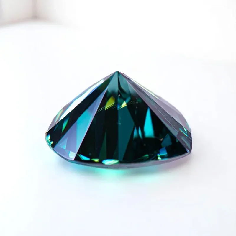 

Top Moissanite Stone Natural Colour Emerald Heart Shape with GRA Certificate Pass Diamond Tester Charms for jewel making
