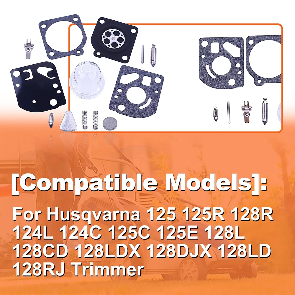 545081848 Carburetor Repair Kit For Husqvarna 125R 128R 124C 128CD LDX DJX LD RJ For Zama C1Q-W40A Carb 545130001