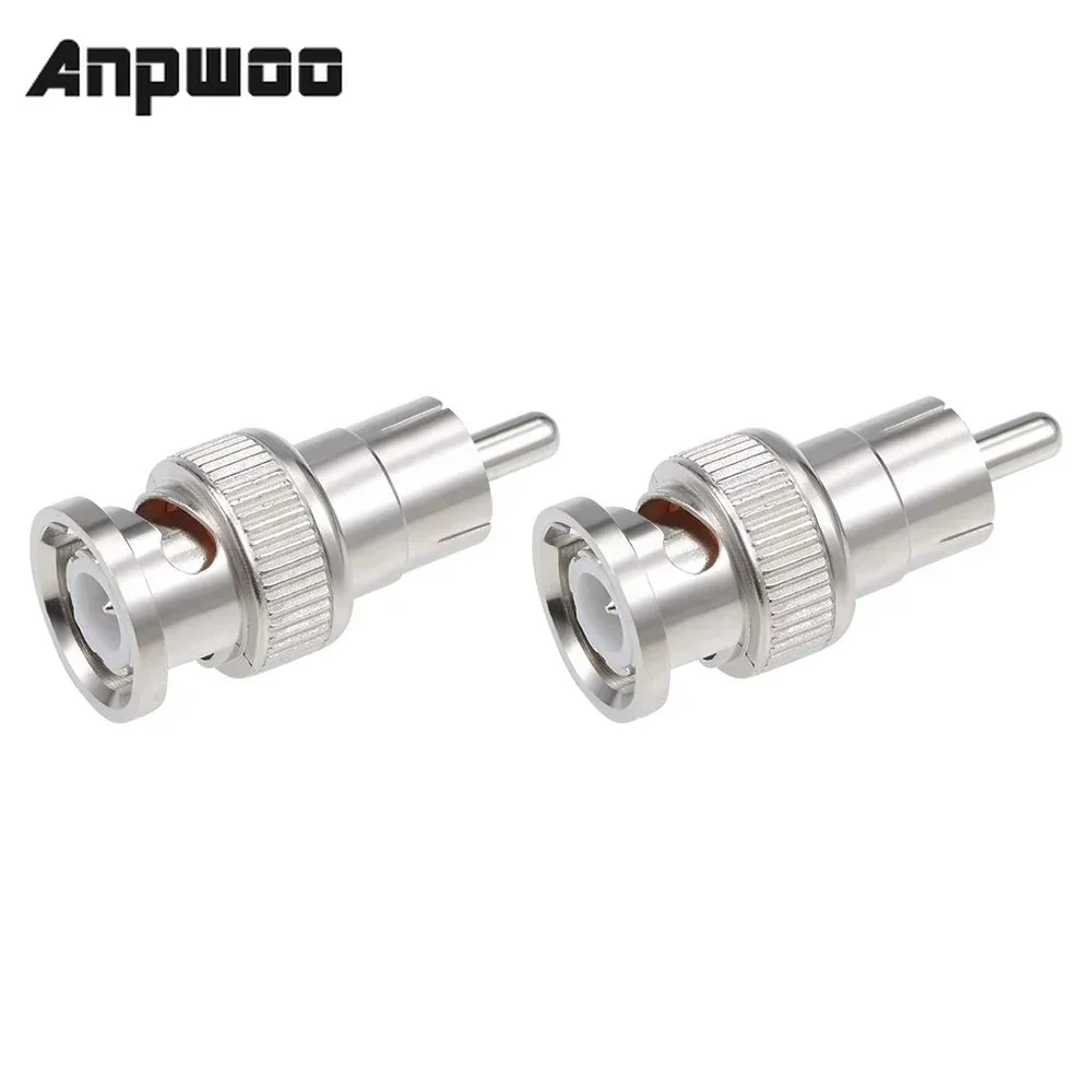 10PCS/lot BNC Male revolution RCA male Connectors Coaxial Cable Adapters security system
