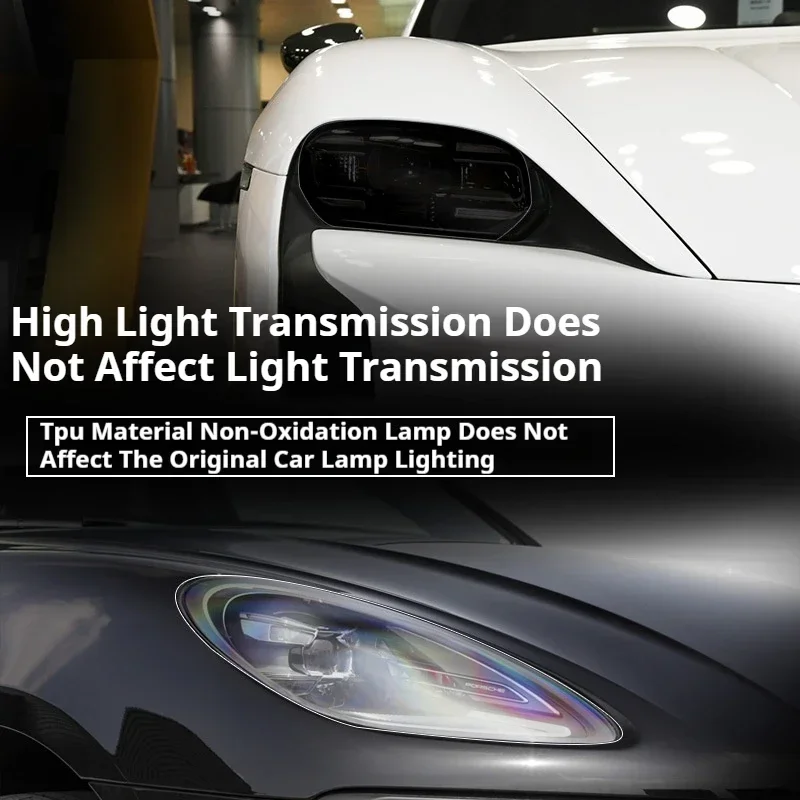 

For Tesla Model 3 Y Car Exterior Film TPU Headlamps Protective Film Anti Scratch Repair Membrane Smoked Headlight Refit