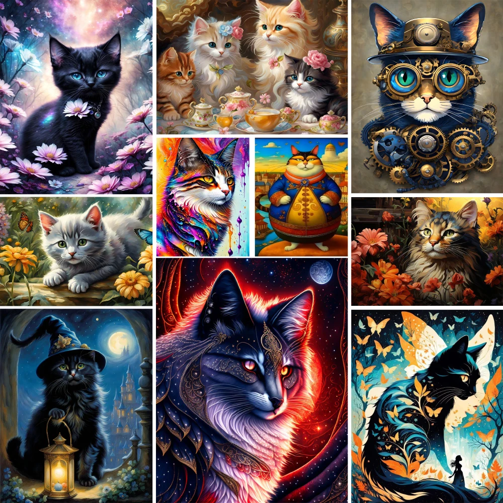 

Animal Pet Cat Pre-Printed 11CT Cross Stitch Complete Kit DIY Embroidery Painting Craft Handmade Hobby Jewelry For Adults Gift