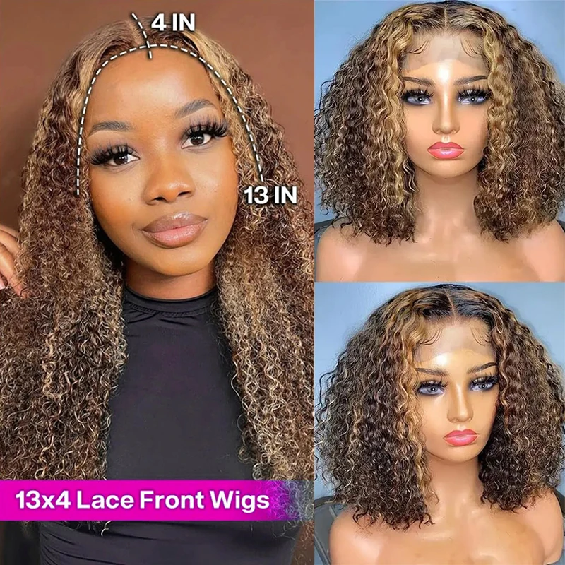 موجة عميقة P4/27 تسليط الضوء على 13x4 HD الدانتيل الشفاف الجبهة الباروكات أومبير الشعر البشري الرطب والمموج مجعد قبل قطعها مع شعر الطفل #5