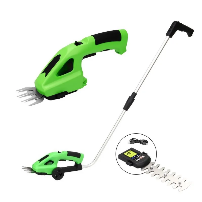

Cordless Electric Grass Shears, 2-in-1 Hedge Trimmer with Handle