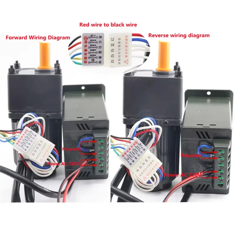 220V 40W AC gear motor  single-phase motor with speed regulator  miniature slow speed induction motor mini motor