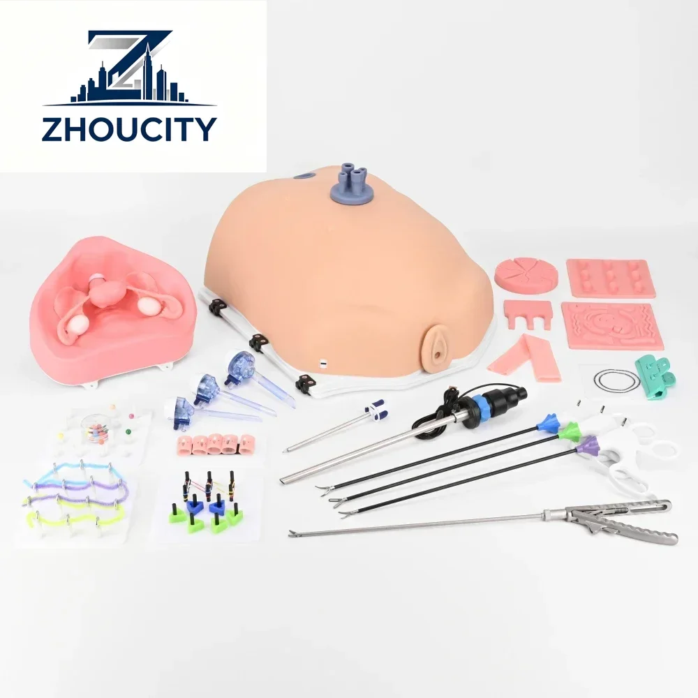 New Simulated Belly Laparoscopic Simulator Box Endotrainer with HD Camera and Gynecological Training Modules