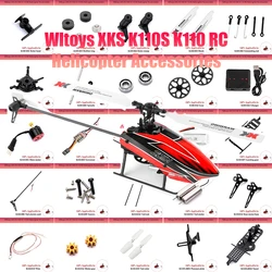 Wltoys XK K110S RC Helicopter Blades Gear Metal Tail Motor Rotor Head Canopy ESC Receiver Board Servo Main Shaft Screws Parts