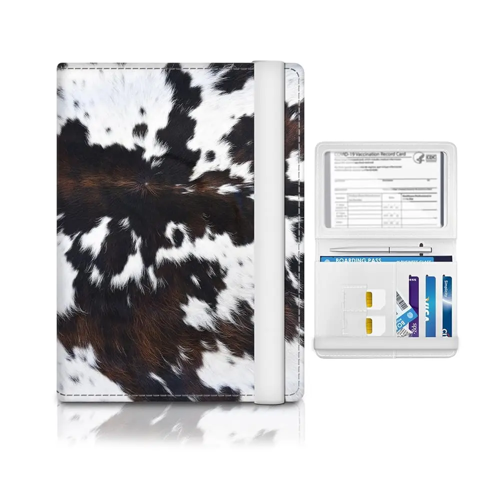 

Обложка для паспорта из премиальной кожи с RFID-защитой, чехол-кошелек для путешествий, незаменимый аксессуар для путешественников.