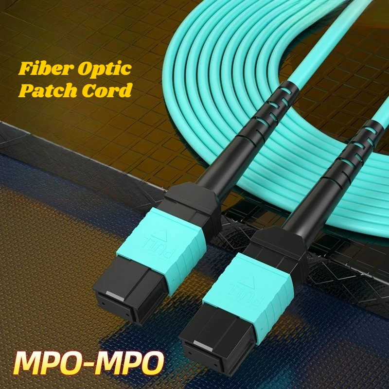 MPO-MPO Bundle Fiber Optic Jumper 8Pin 12Pin OM3/OM4 Fiber Optic WireTail Extension Cable QSFP Optical To LC OM3/OM4 40G/100G