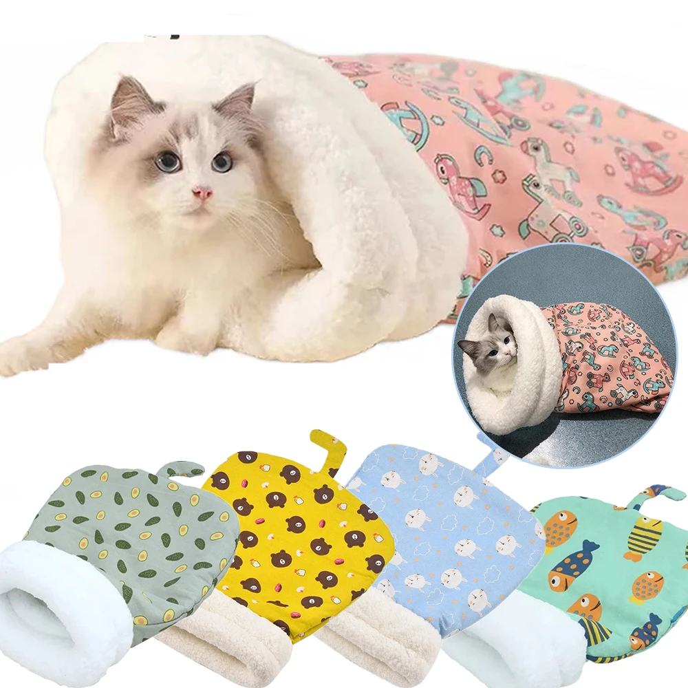 

Tunnel Cat Nest Dog Nest Four Seasons Universal Warm Closed Cat Bed Pet Supplies Cartoon Cat Nest Mat Pet Mat Pet Sleeping Bag