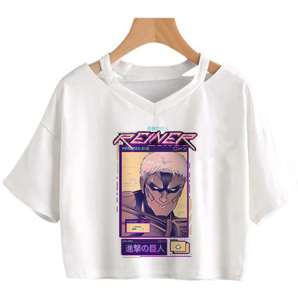 camiseta-cropped-feminina-barata-com-estampa-de-meme-de-eren-attack-on-titan-shingeki-no-kyojin-estilo-baddie-gyaru-dollette-manga-para-o-verao