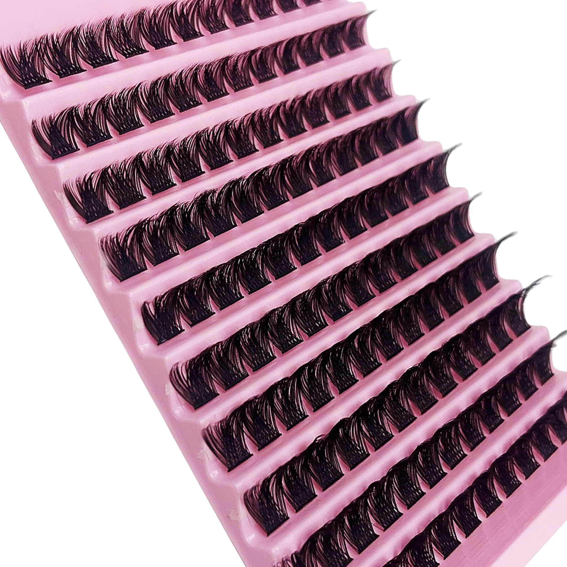 120pcs Cluster Lashes 8-16mm Wispy Individual Lashes Natural Look Lashes D Curl Fluffy Cluster Lashes DIY Eyelash Extension