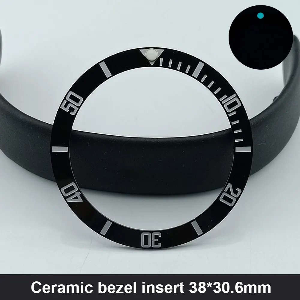 Sloping 38mm*30.6mm Ceramic Bezel and Diving watch Insert Watch Replace Watch Face Watch Bezel Inserts