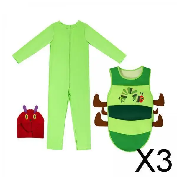 

Children’s Caterpillar Costume Polyester Funny Halloween Cosplay Outfit Cartoon Fancy Dress for Party Performance