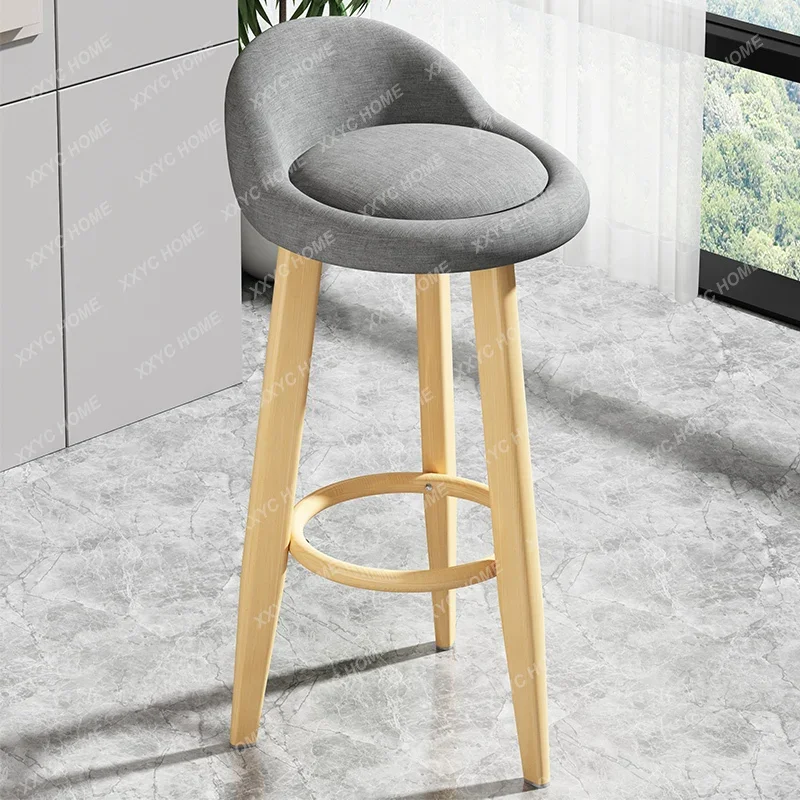 

Bar chair light luxury modern minimalist bar chair front desk cashier back chair home high stool bar stool iron art