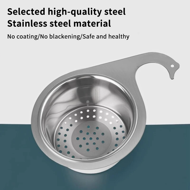 

Swan Sink Strainer Basket Kitchen Sink Garbage Hanging Filter Swan Dry & Wet Separation Hook Drain Rack Kitchen Filter Basket