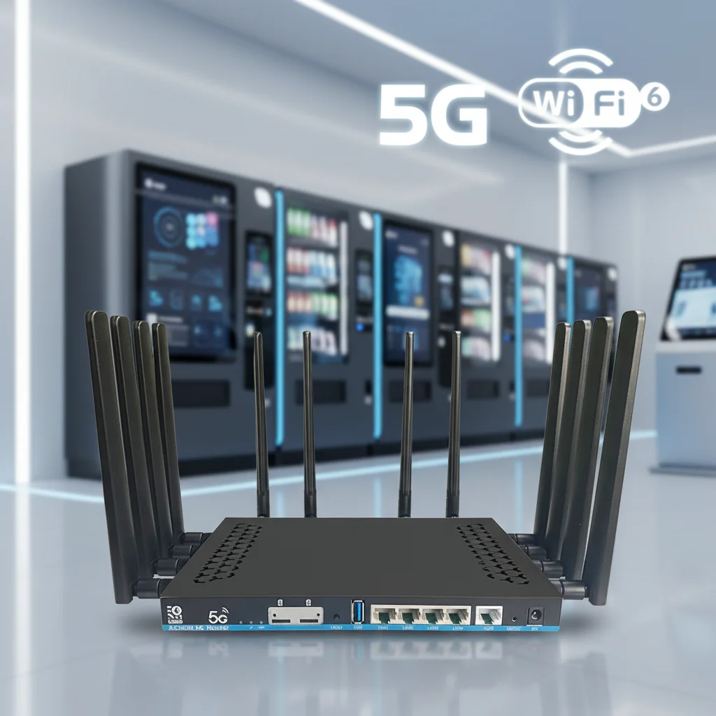 Two 5G Modems 12 External Antennas IoT Wifi6 CPE 2.4G 5.8G 4G Cellular LTE Router SIM Card SlotAR