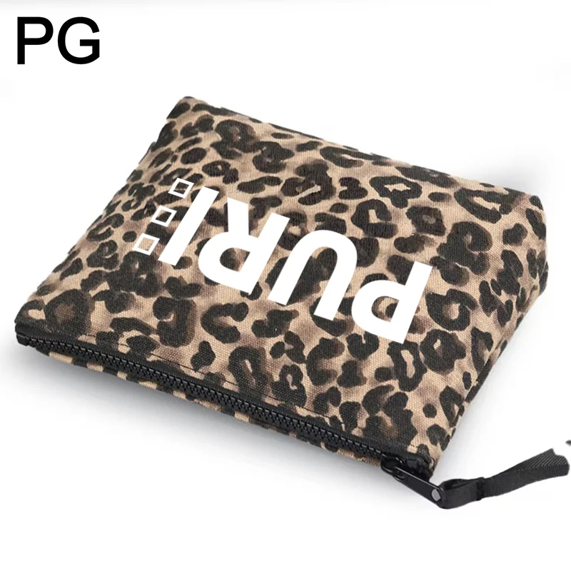 PG Ladies Handbag Retro Spicy Girl Style Leopard Pattern Design Portable Lightweight, Large Capacity Practical Travel Makeup Bag