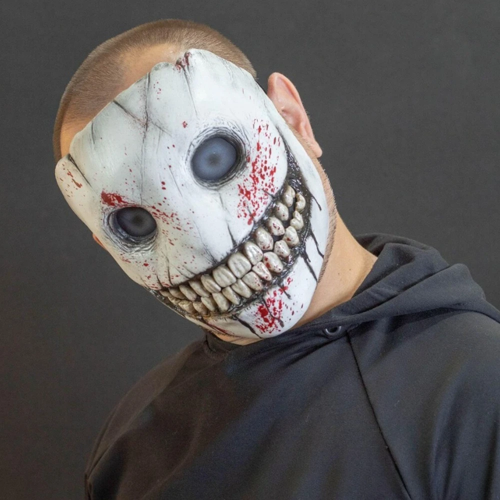笑顔のエクソシストマスク ハーフフェイスマスク ハロウィン仮 - Respirator Half Face のレビューと価格