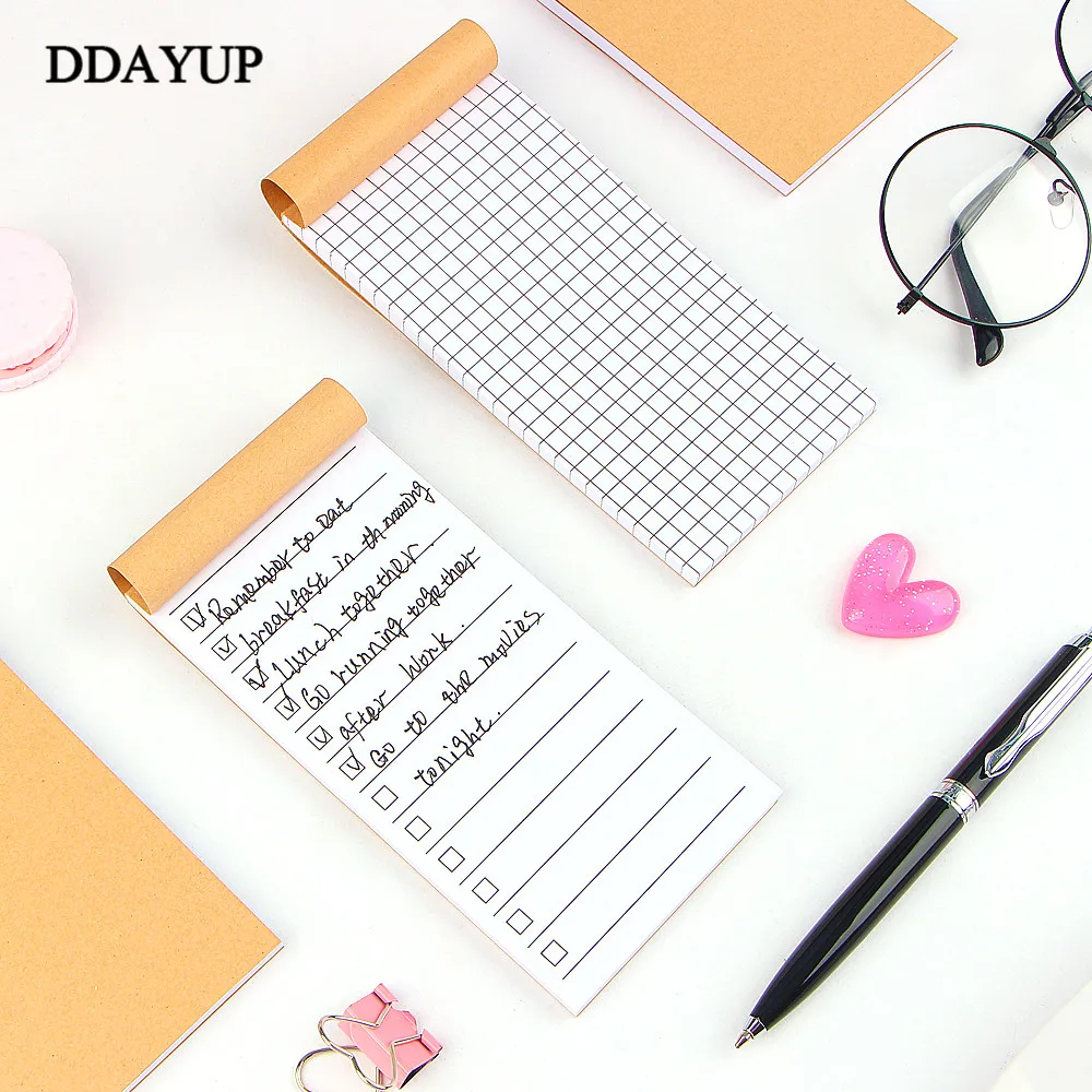 Pocket Kraftpapier Memo Pad Notepad Briefpapier Scrapbooking Memo Notes Te Doen Lijst Tear Checklist Note Pad