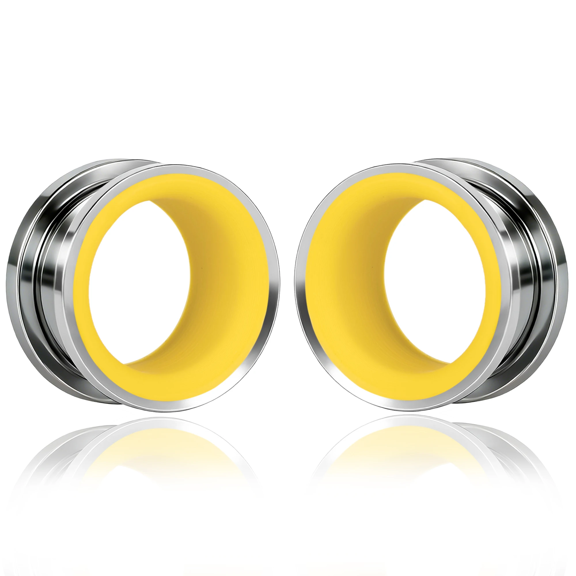Stainless Steel Ear Tunnels, 2PCS Set