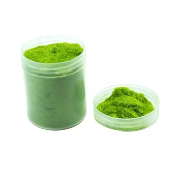 Poudre d'herbe synthétique vert clair 3 mm pour diorama, couverture de sol artificielle pour modélisme ferroviaire et scènes architecturales