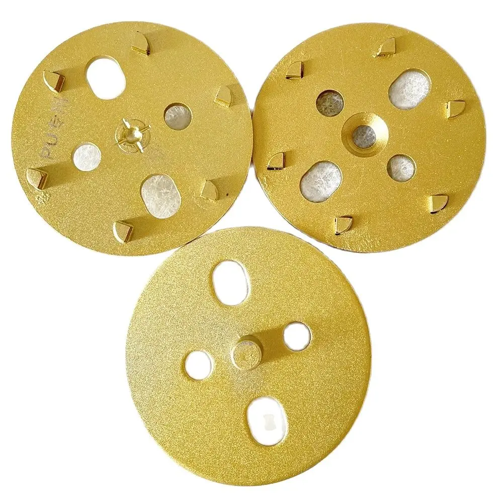 

4 inch 100mm Silicon PU Floor Polishing Pad Epoxy PCD Cutting Head Playground Floor Specific Grinding Tool Diamond Block