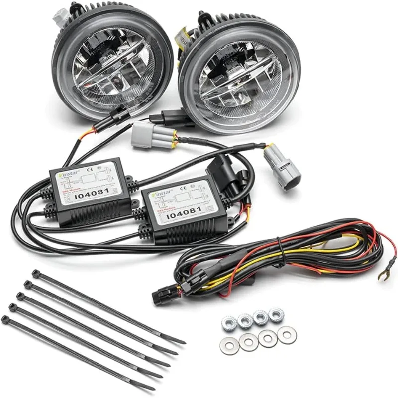 NJSBYL H2 LED Gruppo luci di marcia diurna per 2003 2004 2005 2006 2007 2008 2009 Hummer H2 Fendinebbia 12v/10w LED bianco