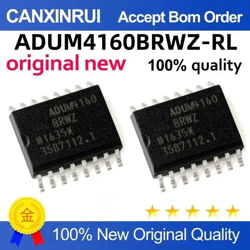 New original ADUM4160BRWZ-RL SOIC-16 full-speed/low-speed USB digital isolator chip