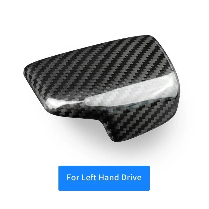 For Audi A4 B9 A5 B9 Q7 4M Q5 FY RHD LHD Real Hard Dry Carbon Fiber 2016-2018 Interior Cover Gear Shift Knob Sticker Auto Trim 3