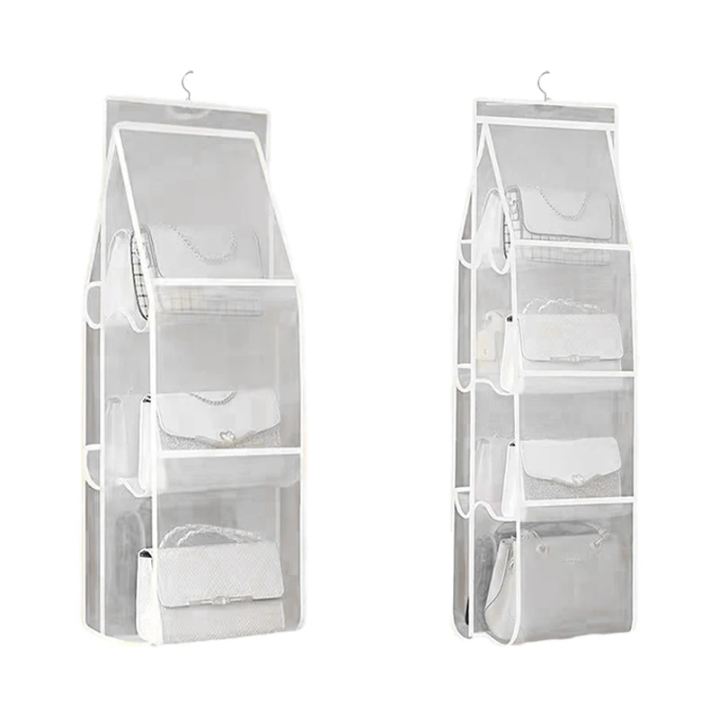 Handbag Storage Artifact Bag Dust-proof Cover Wardrobe Transparent Hanging Storage Shelf Household Room Dormitory Bag Organizer