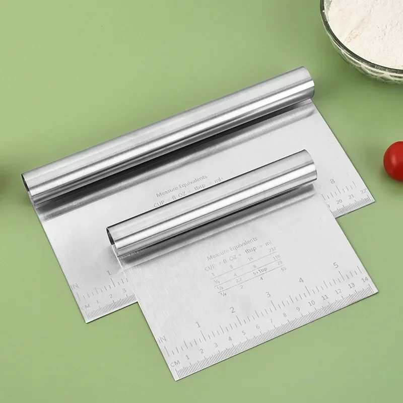 

6/8 Stainless Steel Cake Scraper DIY Dough Pastry Spatulas Buttercream Edge Smoother Cake Decorating Tools Baking Accessories