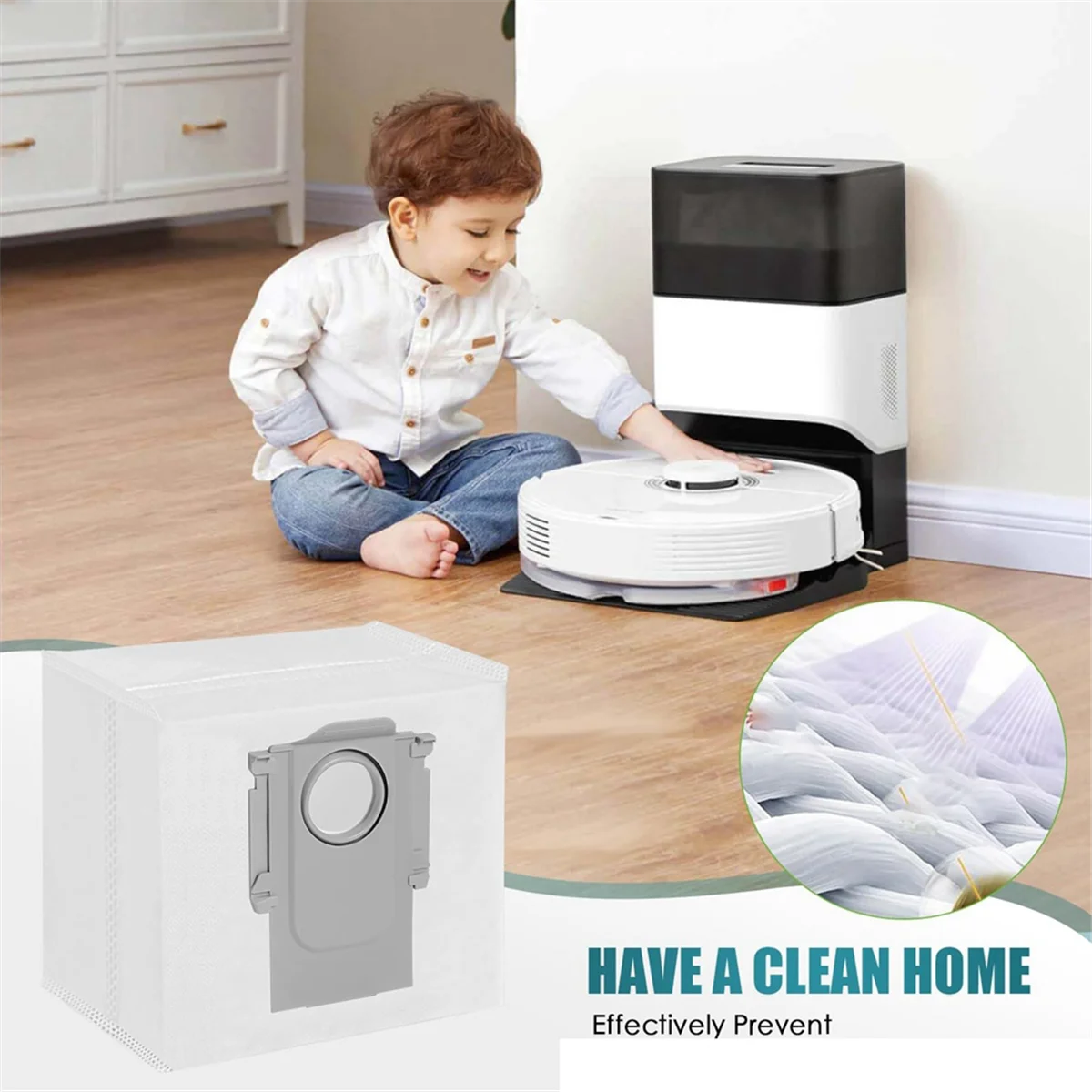 8 pezzi per Roborock Q8 Max Q8 Max + Q5 Pro Q5 Pro + accessori di ricambio parti del sacchetto della polvere