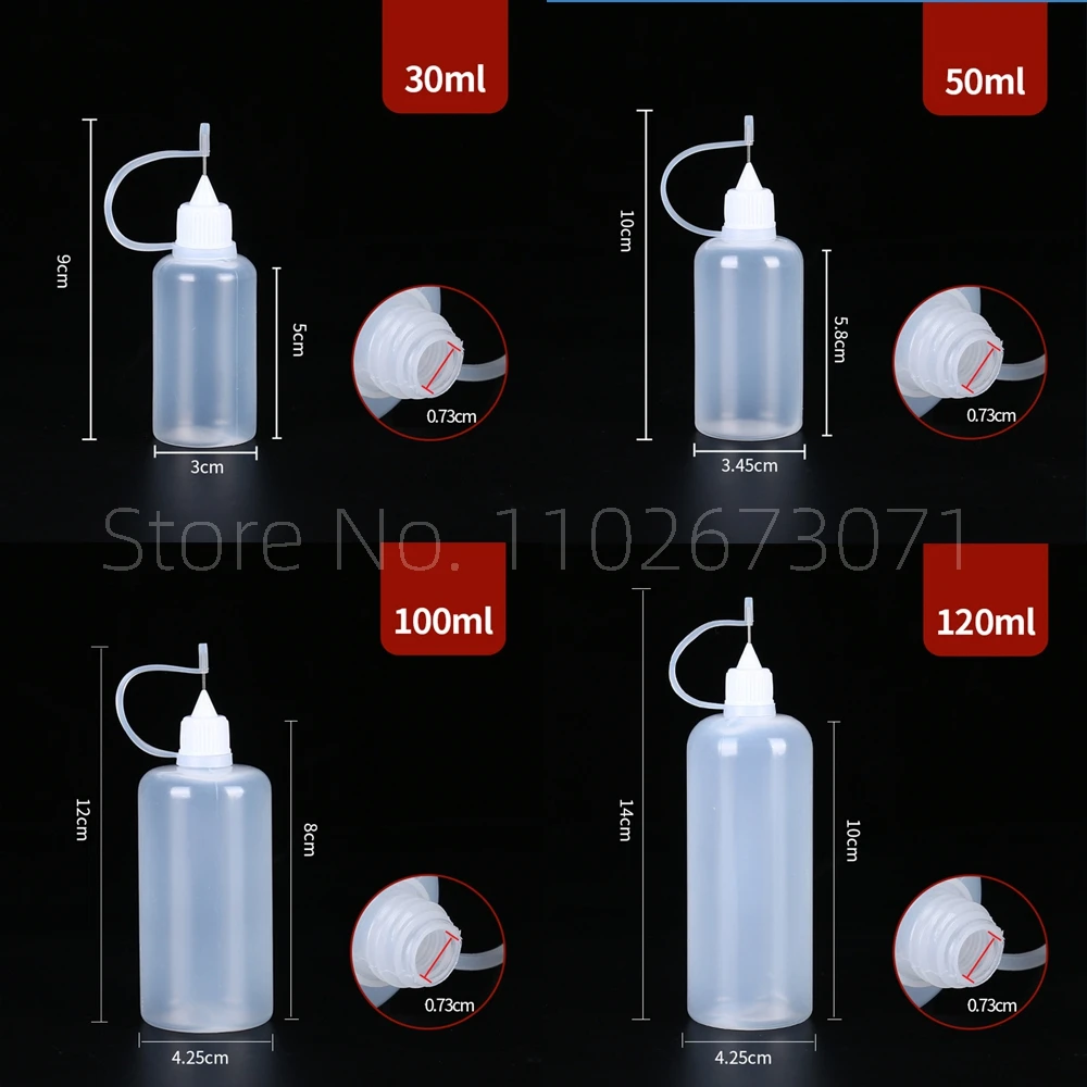 Wholesale Needle Tip Glue Applicator Bottle for Paper Quilling DIY balsam bottle Art Bottle  balsam Squeeze drop bottle bottle