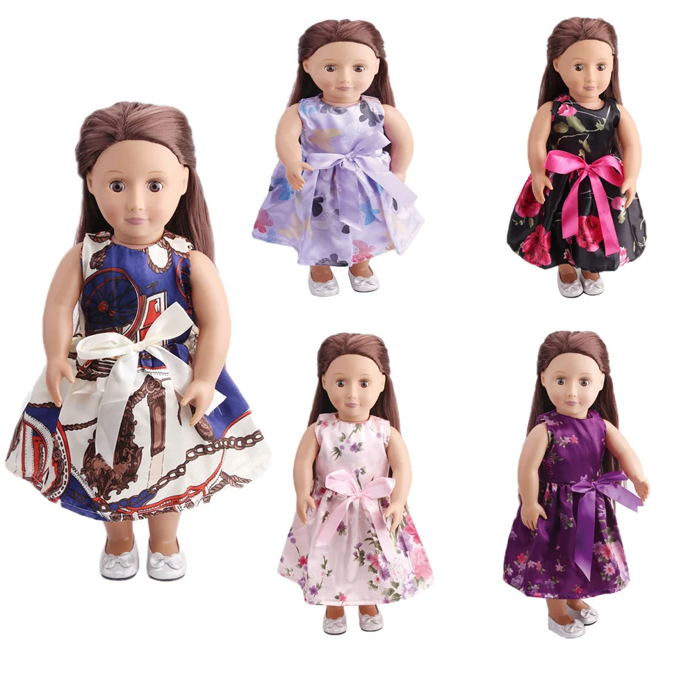 

18 Inch Girl Doll Series Dress Is Lovely And Elegant Casual Style, Suitable For 43 Cm Princess Dress Girls Holiday Gift