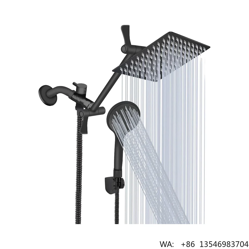 High Pressure Wall Mounted Stainless Steel Showerhead Single Brass Ceramic Rainfall Water Effect Rainfall Water Showerhead Brass