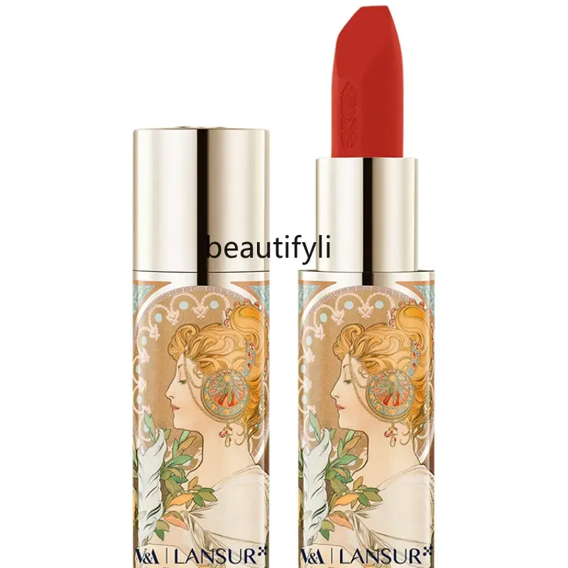 zq LANSUR Lipstick Velvet Matte Lipstick Matte Lipstick Lasting Moisturizing Positive Red Female Student