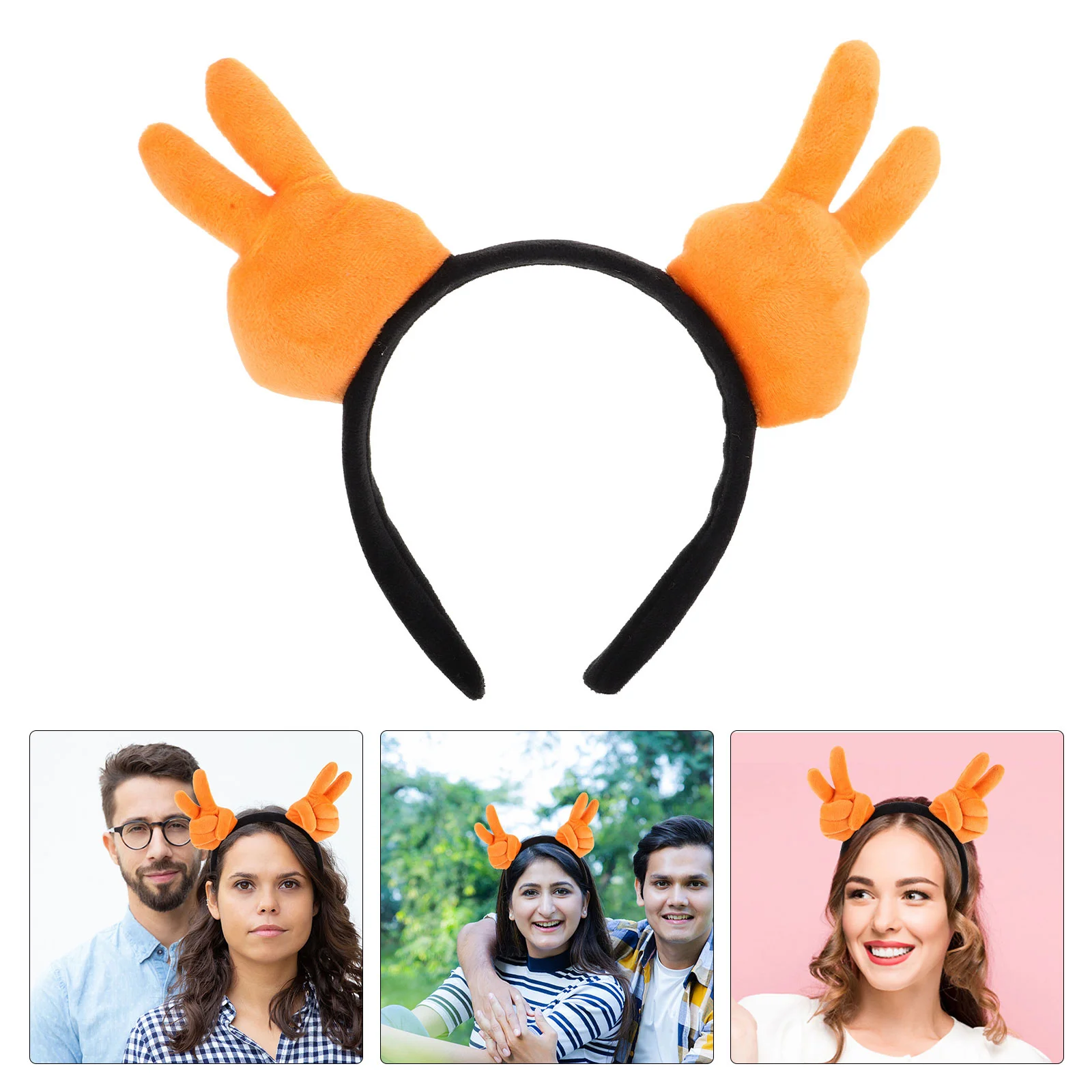 

Gesture Headband Plush Hand Halloween Photo Props Cartoon Funny Hairband Christmas Headbands Creative Accessory