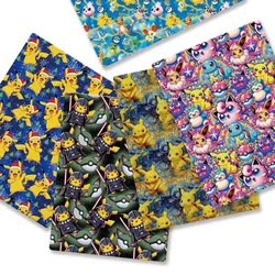 Pokemon Cartoon Fabric140*50cm Handmade Sewing Patchwork Quilting Baby Dress Home Sheet Printed Fabric Fabric Sewing Kids