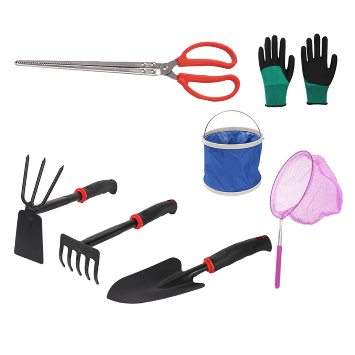 ESTR Beach Sand Sieve, Shell Shovel Rock Shovel with Shell Collecting Bag - Beach Shovel and Sieve Tools,Sea-Hunting Tools