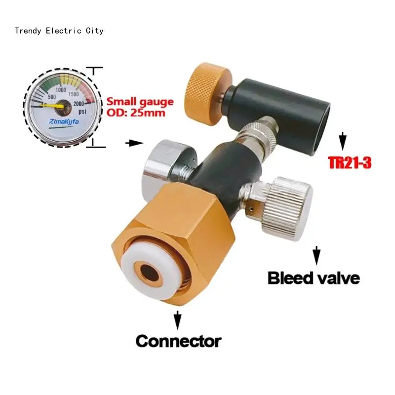 Bộ chuyển đổi trạm nạp Co2 Tr21-3 cho xe tăng Quooker sang CGA320 W21.8-14 CO2 R9CD lớn
