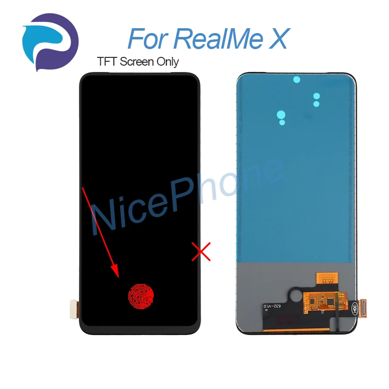 For RealMe X LCD Screen + Touch Digitizer Display 2340*1080 RMX1901, RMX1903 For RealMe X LCD Screen Display