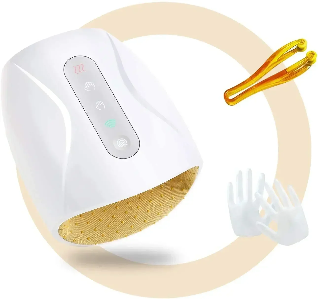 

Electric Rechargeable Cordless Portable Shiatsu Air Compression Finger Hot Compress Hand Massager Machine