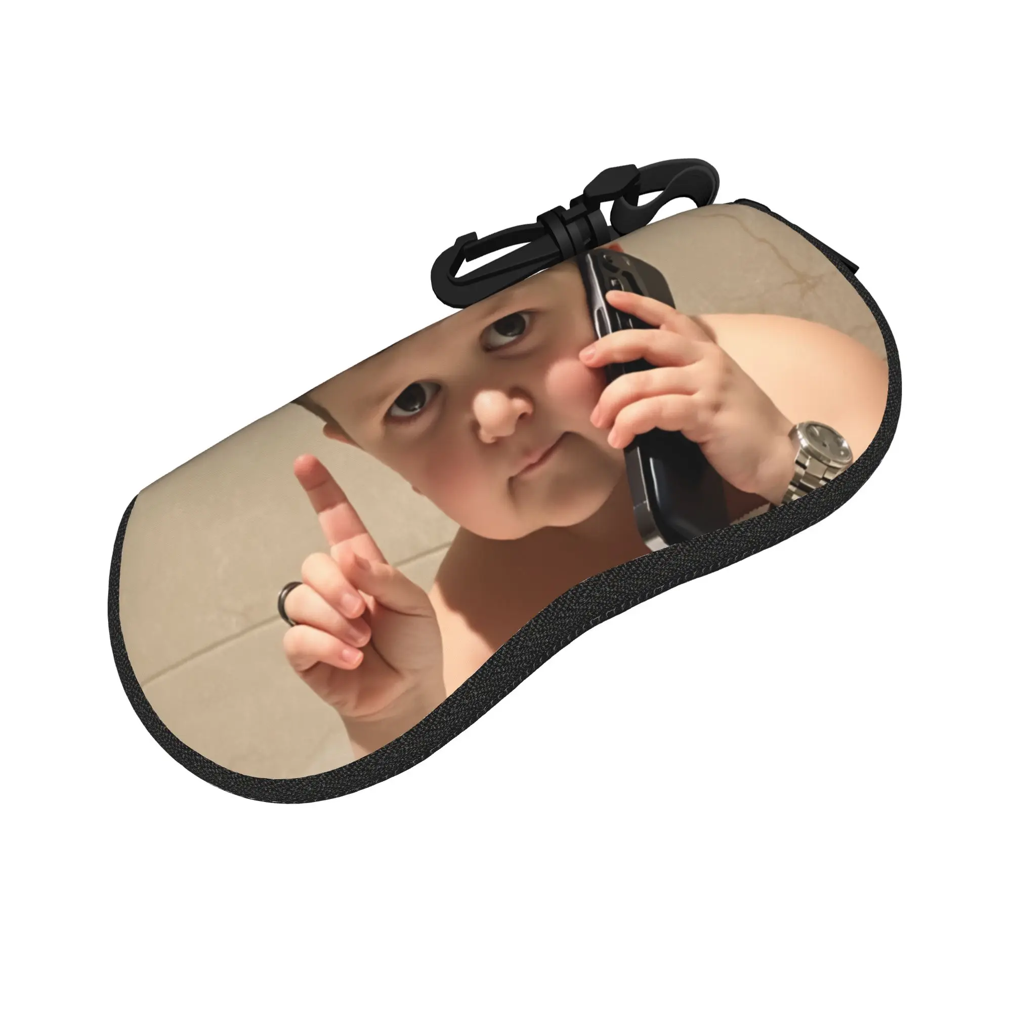 Hasbulla Call Glasses Case  Key Chain Sunglasses Pouch Vintage Convenient Eyeglass Protector Men Women Eyewear Accessory