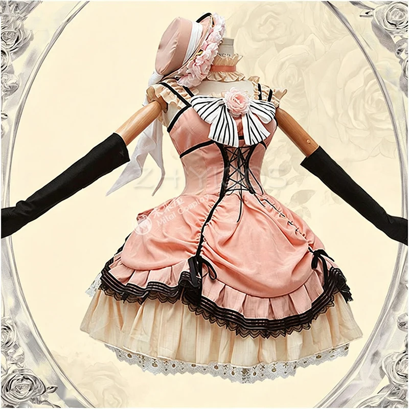 AUF LAGER Black Butler Kuroshitsuji Ciel Cosplay Kostüm Rosa Kleid Lolita Kleid Kurze Karneval Halloween Kostüme für Frauen