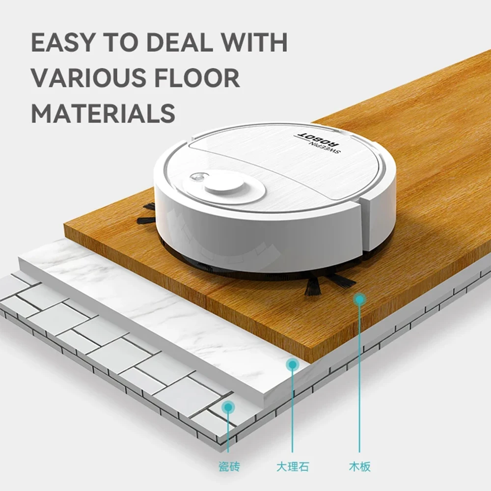 Fully Automatic Mini Sweeping Robot Sweep Vacuum Cleaner Cleaning Expert Mopping Cleaner Home Use Intelligent 3 In1 Sweeper