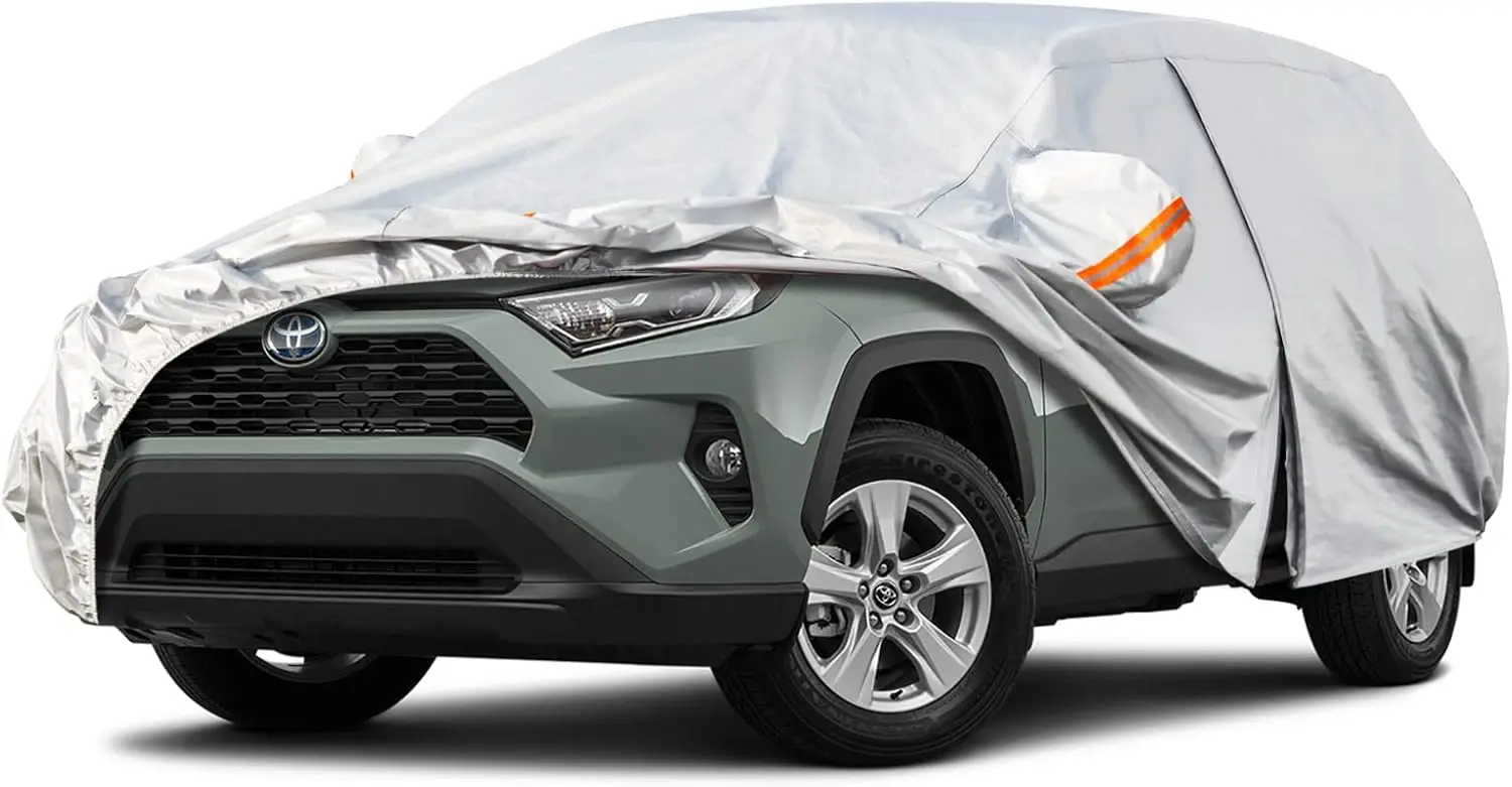 

6-Layer Waterproof SUV Car Cover for Toyota RAV4 (2006-2025), All-Weather Protection with UV and Rain Shield