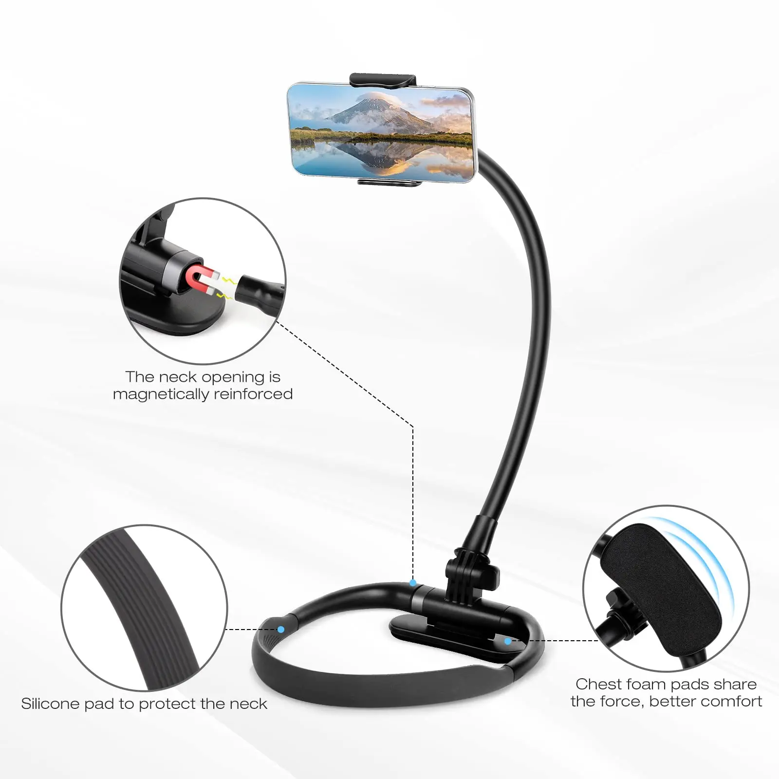 Universal-Hals-Handy halter Flexibler Langarm-Schwanenhals-Telefon halter für Bett 360-Grad-Telefonhalterung mit freier Drehung